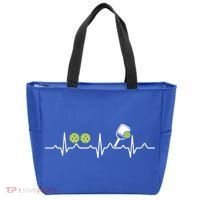 Heartbeat Pulse Pickleball Funny Gift Tote Bag thumb 0