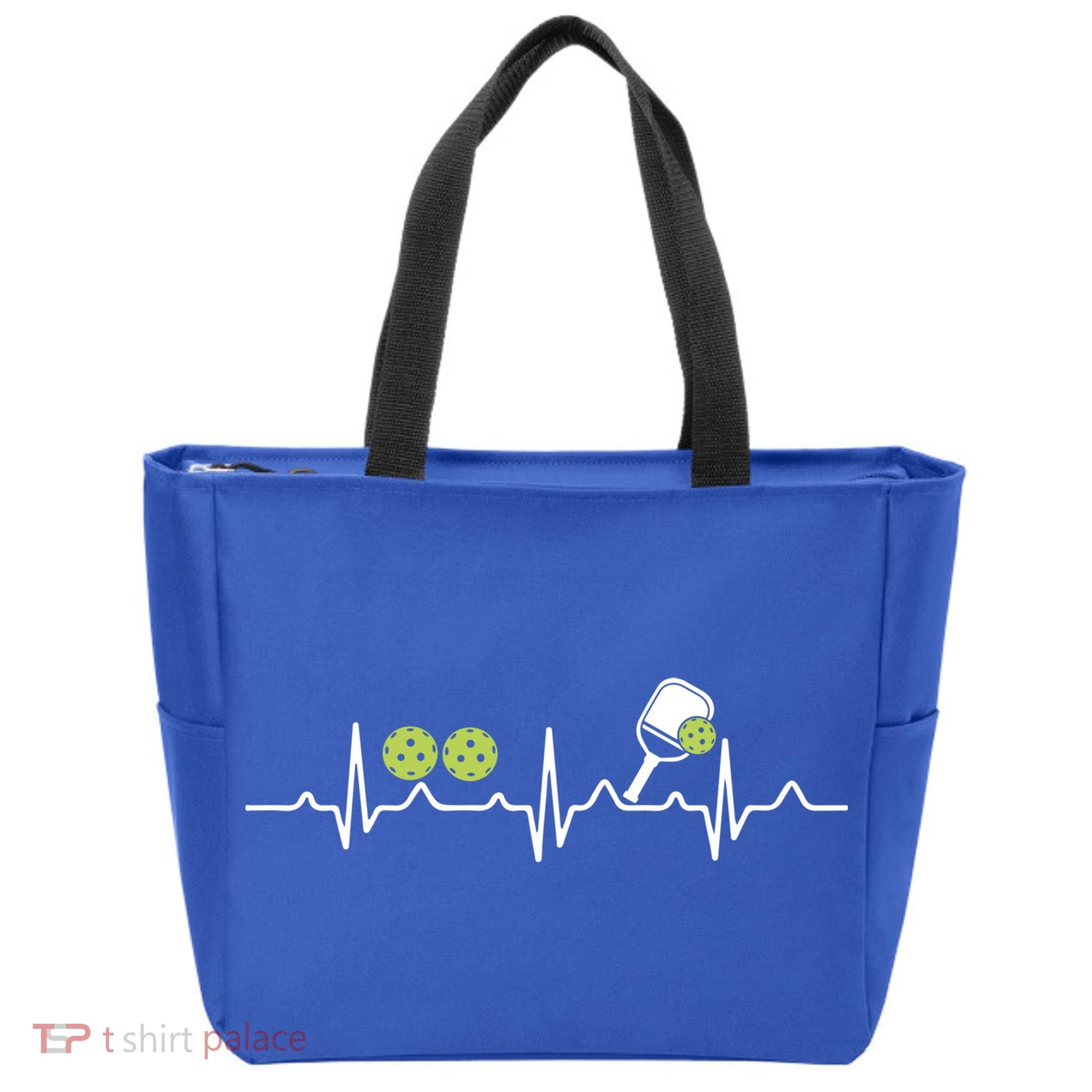 Heartbeat Pulse Pickleball Funny Gift Tote Bag