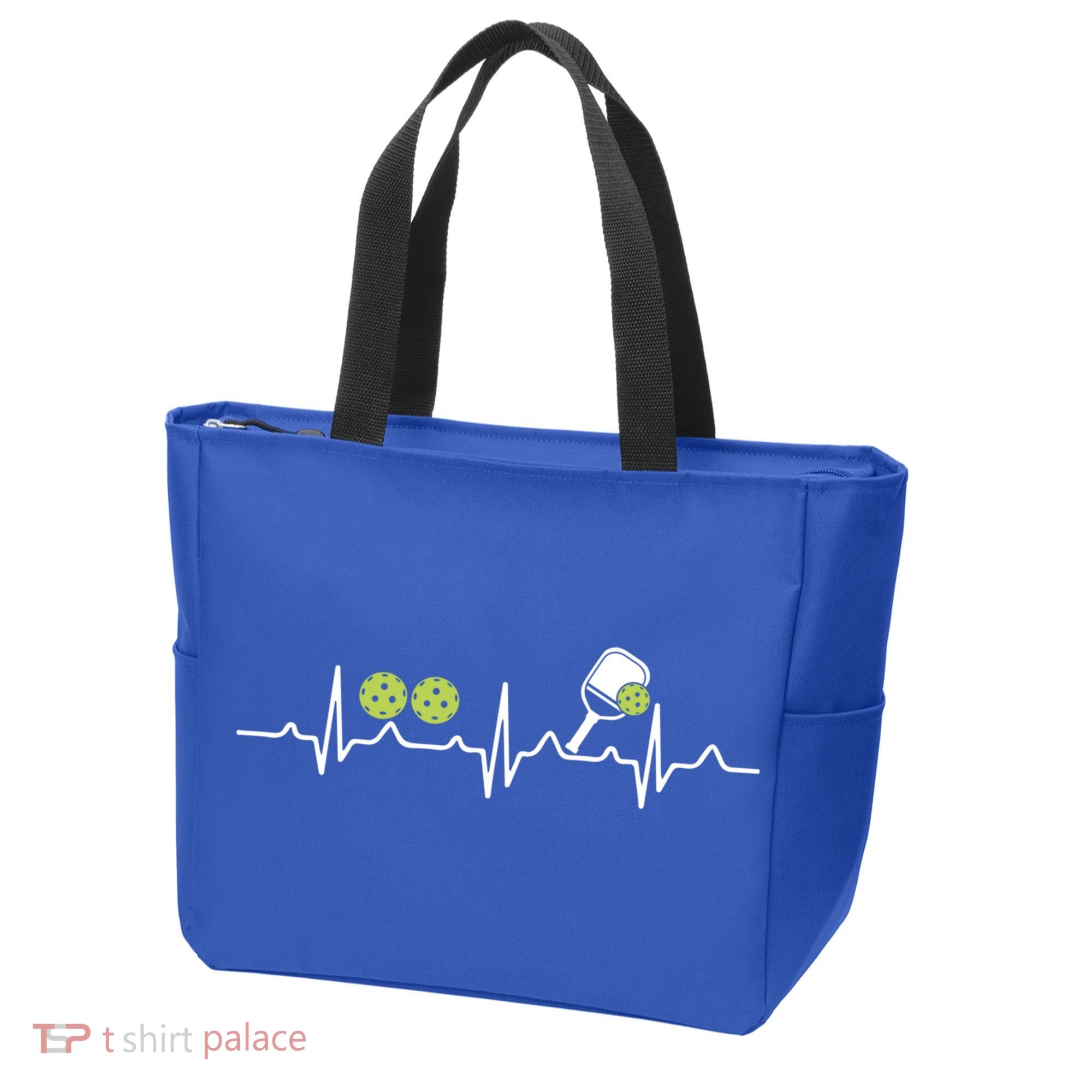 Heartbeat Pulse Pickleball Funny Gift Tote Bag