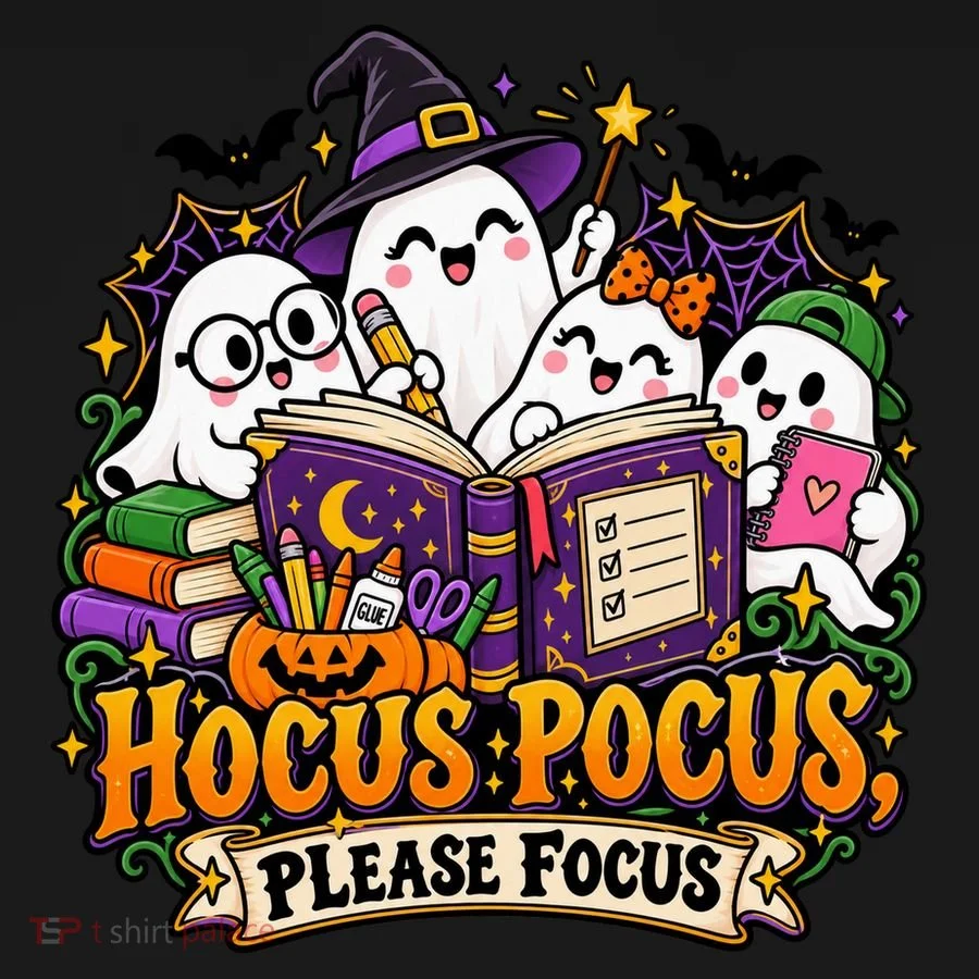 Hocus Pocus Please Focus Ghost Study Group Button