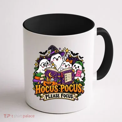 Hocus Pocus Please Focus Ghost Study Group Coffee Mug back