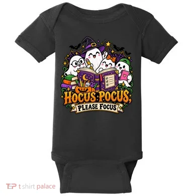Hocus Pocus Please Focus Ghost Study Group Baby Bodysuit