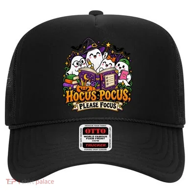 Hocus Pocus Please Focus Ghost Study Group Hat