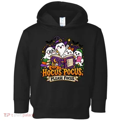 Hocus Pocus Please Focus Ghost Study Group Toddler Hoodie