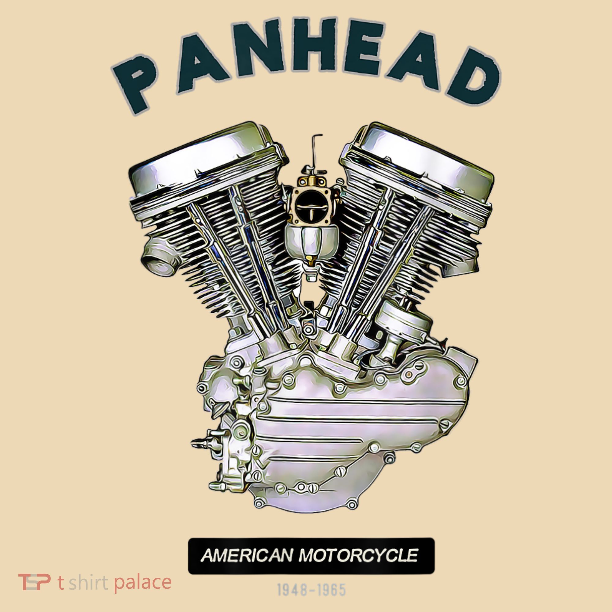 HD PanHead Retro VTwin Engine Motorcycle 48 65 Biker Gear Tote Bag