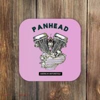 HD PanHead Retro VTwin Engine Motorcycle 48 65 Biker Gear Coaster thumb 0