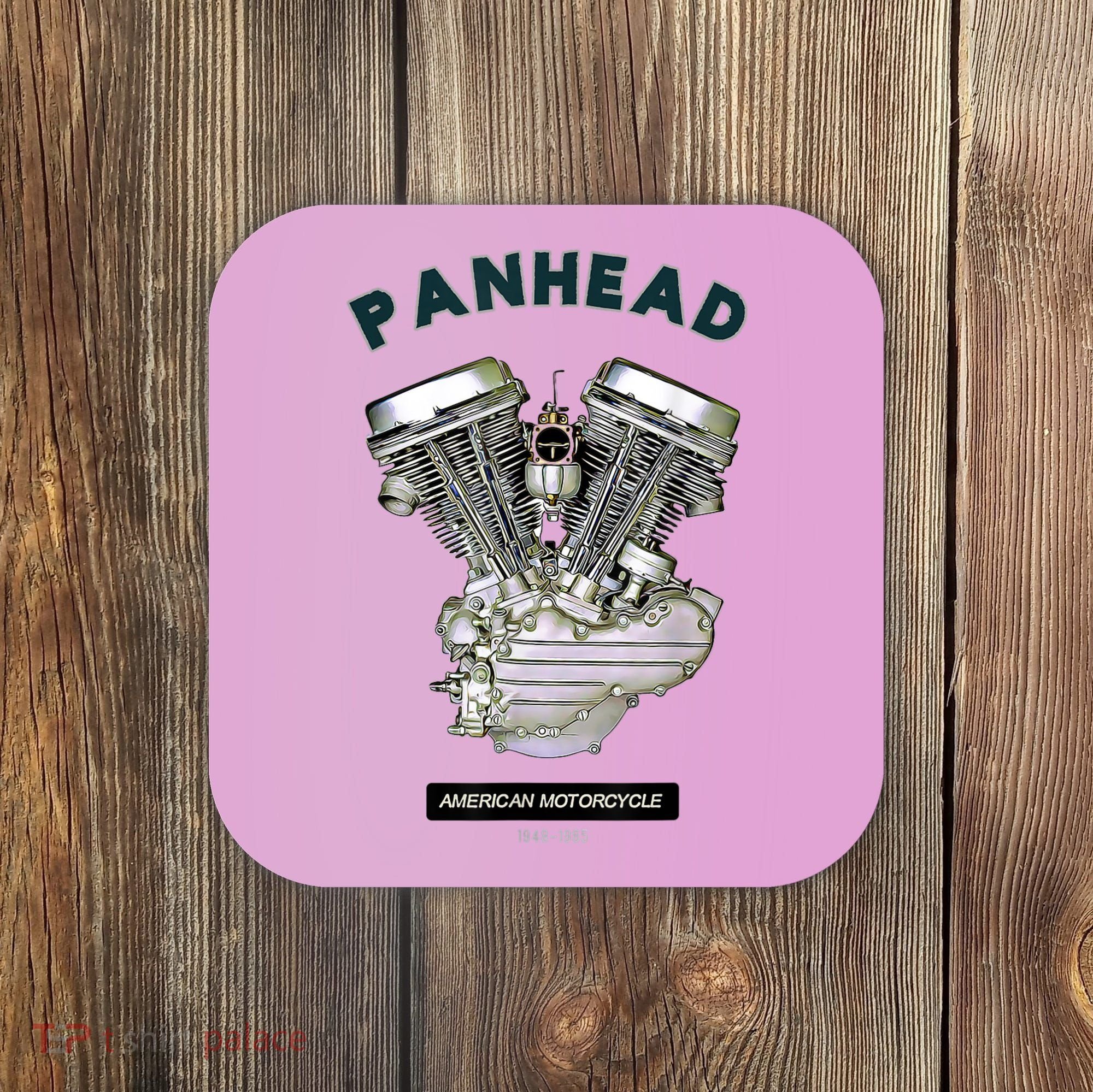 HD PanHead Retro VTwin Engine Motorcycle 48 65 Biker Gear Coaster