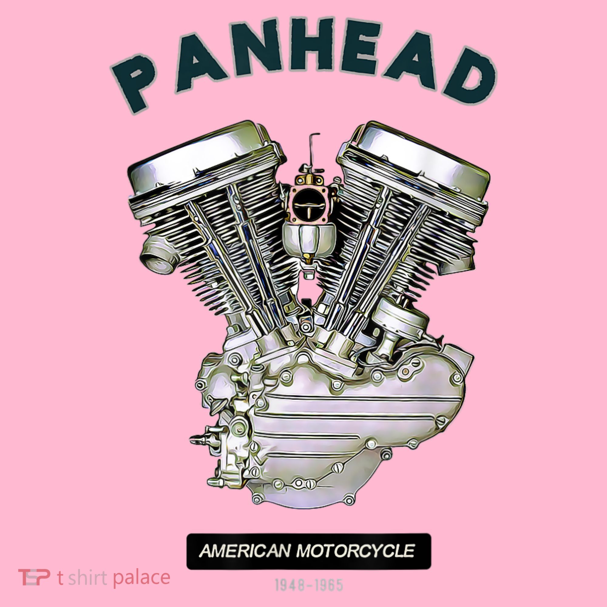 HD PanHead Retro VTwin Engine Motorcycle 48 65 Biker Gear Coaster