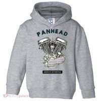 HD PanHead Retro VTwin Engine Motorcycle 48 65 Biker Gear Toddler Hoodie thumb 0