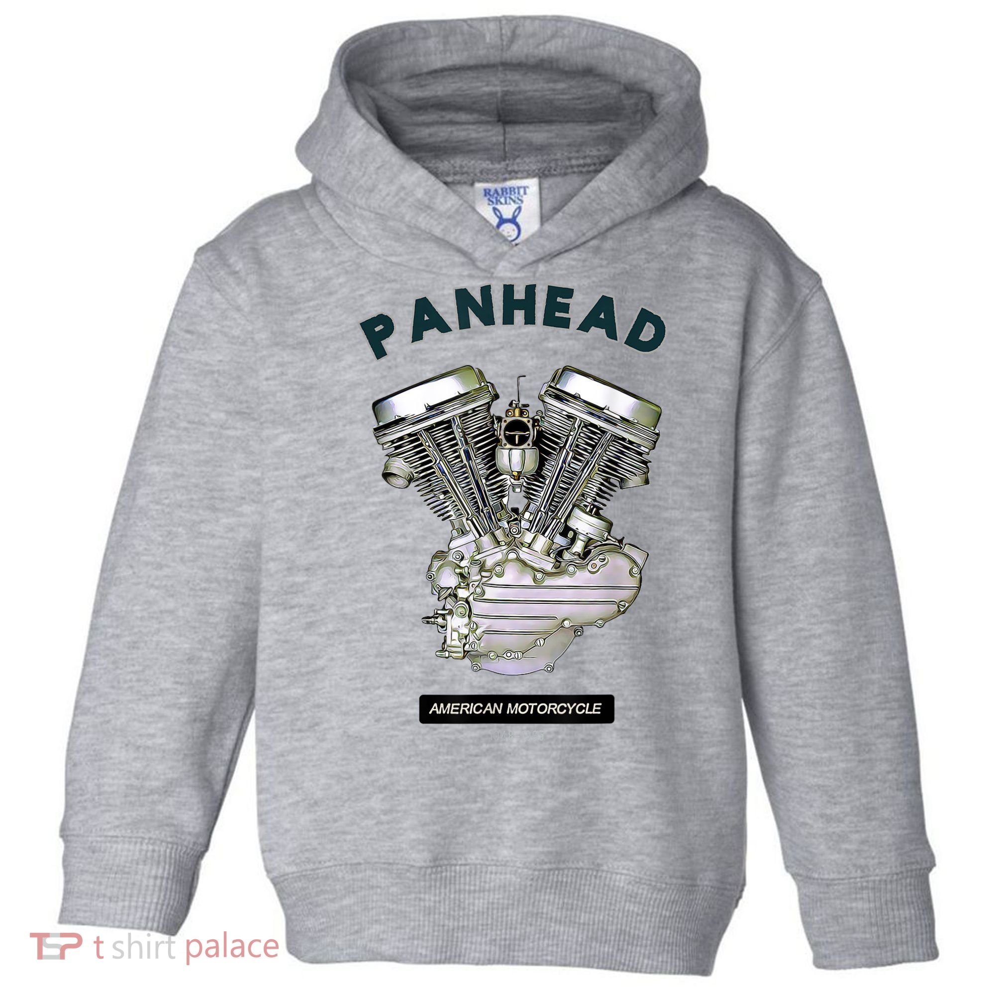 HD PanHead Retro VTwin Engine Motorcycle 48 65 Biker Gear Toddler Hoodie