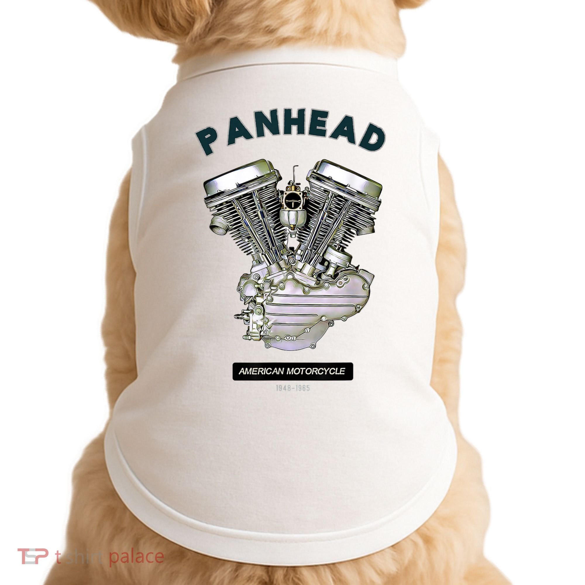 HD PanHead Retro VTwin Engine Motorcycle 48 65 Biker Gear Doggie Tank