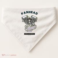 HD PanHead Retro VTwin Engine Motorcycle 48 65 Biker Gear USA-Made Doggie Bandana thumb 0