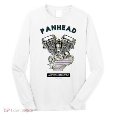HD PanHead Retro VTwin Engine Motorcycle 48 65 Biker Gear Long Sleeve Shirt