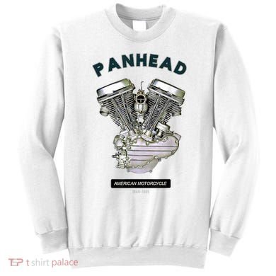 HD PanHead Retro VTwin Engine Motorcycle 48 65 Biker Gear Sweatshirt