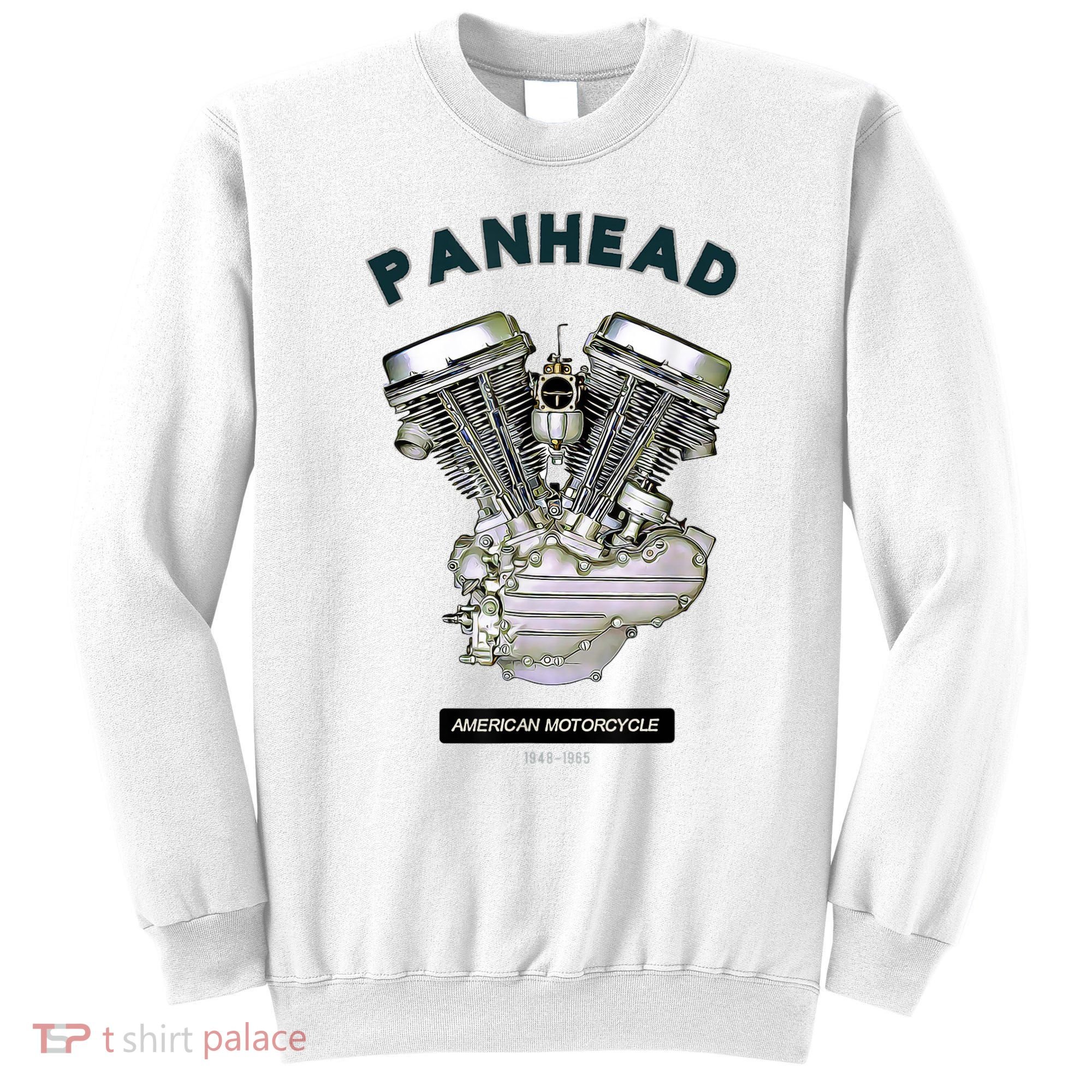 HD PanHead Retro VTwin Engine Motorcycle 48 65 Biker Gear Sweatshirt