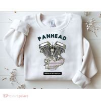 HD PanHead Retro VTwin Engine Motorcycle 48 65 Biker Gear Sweatshirt thumb 2