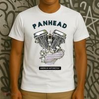 HD PanHead Retro VTwin Engine Motorcycle 48 65 Biker Gear T-Shirt thumb 3