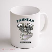HD PanHead Retro VTwin Engine Motorcycle 48 65 Biker Gear Coffee Mug thumb 1