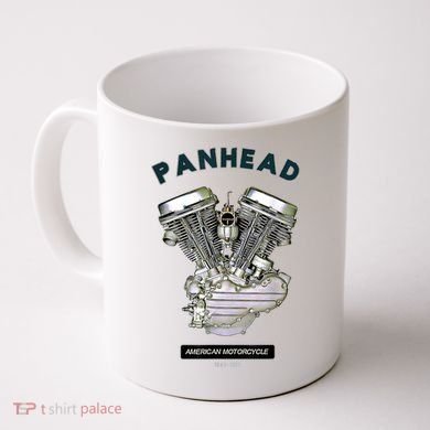 HD PanHead Retro VTwin Engine Motorcycle 48 65 Biker Gear Coffee Mug