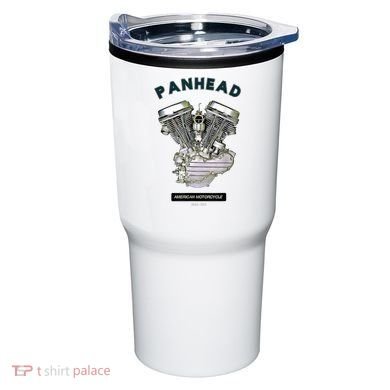 HD PanHead Retro VTwin Engine Motorcycle 48 65 Biker Gear Tumbler