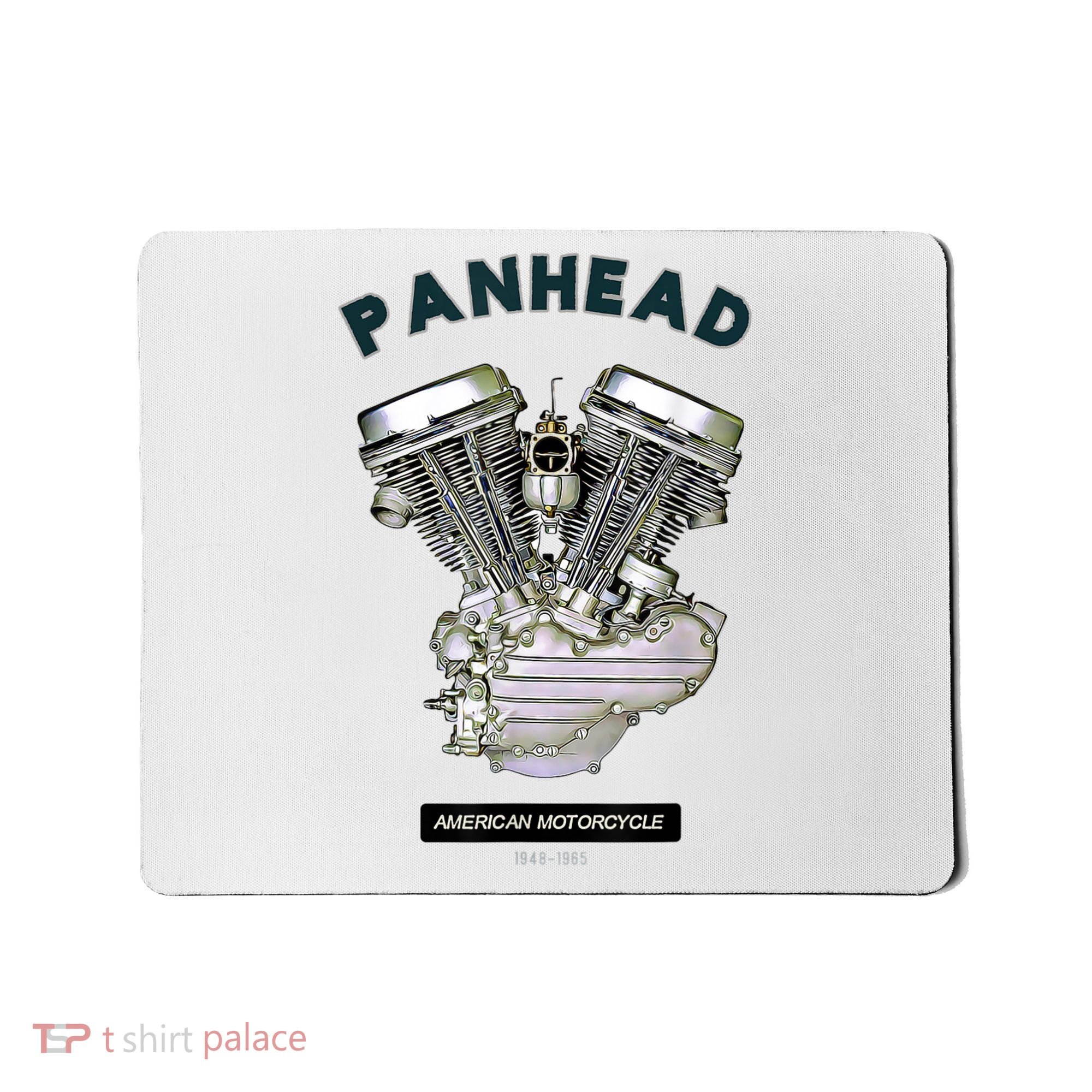 HD PanHead Retro VTwin Engine Motorcycle 48 65 Biker Gear Mousepad