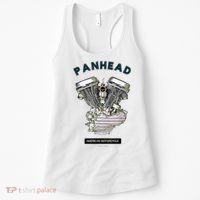 HD PanHead Retro VTwin Engine Motorcycle 48 65 Biker Gear Women's Tank Top thumb 0
