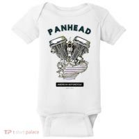 HD PanHead Retro VTwin Engine Motorcycle 48 65 Biker Gear Baby Bodysuit thumb 0