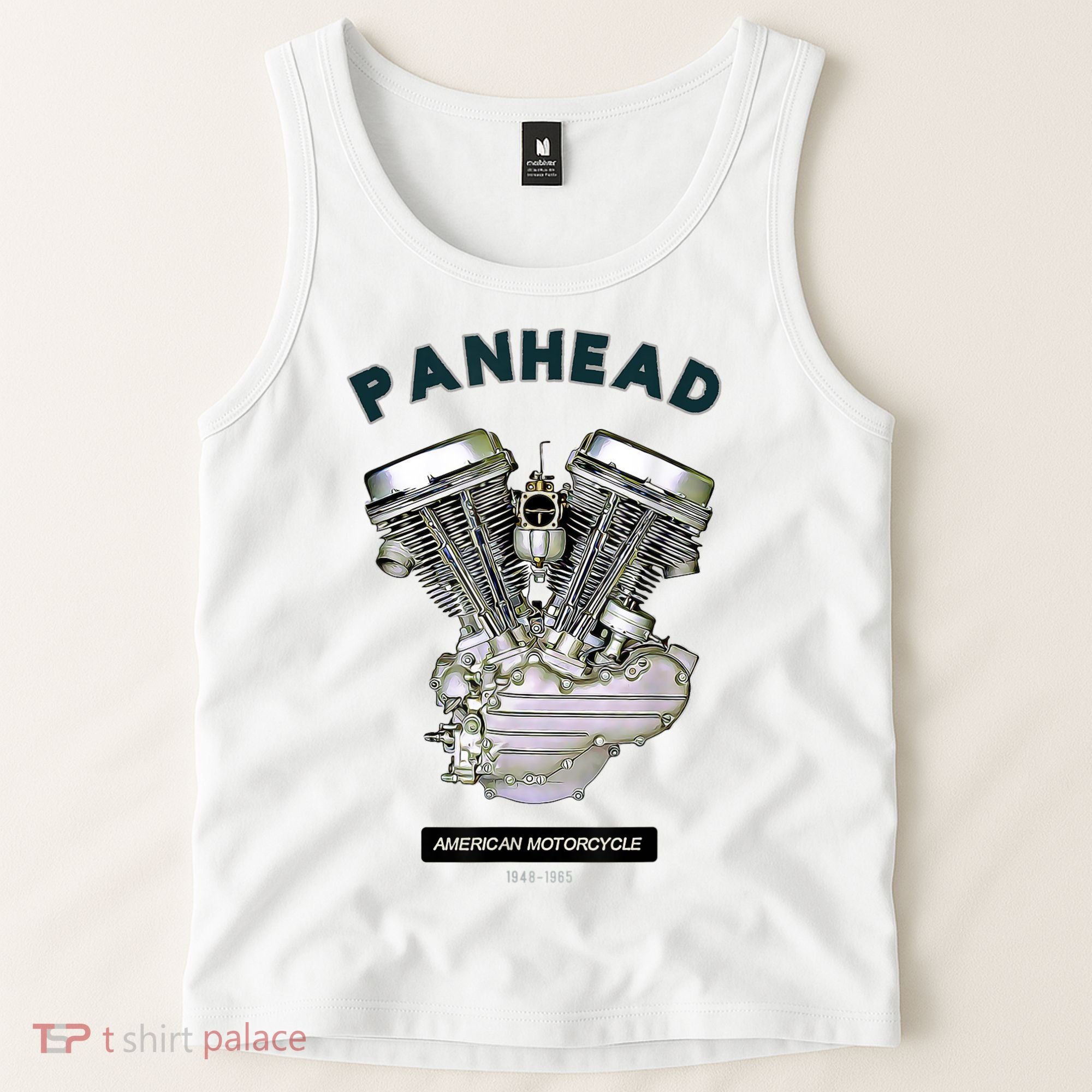 HD PanHead Retro VTwin Engine Motorcycle 48 65 Biker Gear Tank Top