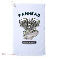 HD PanHead Retro VTwin Engine Motorcycle 48 65 Biker Gear Golf Towel thumb 0