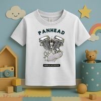 HD PanHead Retro VTwin Engine Motorcycle 48 65 Biker Gear Toddler T-Shirt thumb 3
