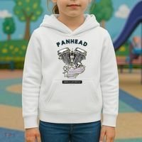 HD PanHead Retro VTwin Engine Motorcycle 48 65 Biker Gear Kids Hoodie thumb 3