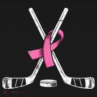 Hockey Pink Ribbon Breast Cancer Support for Sports Enthusiasts Women's Hoodie thumb 2