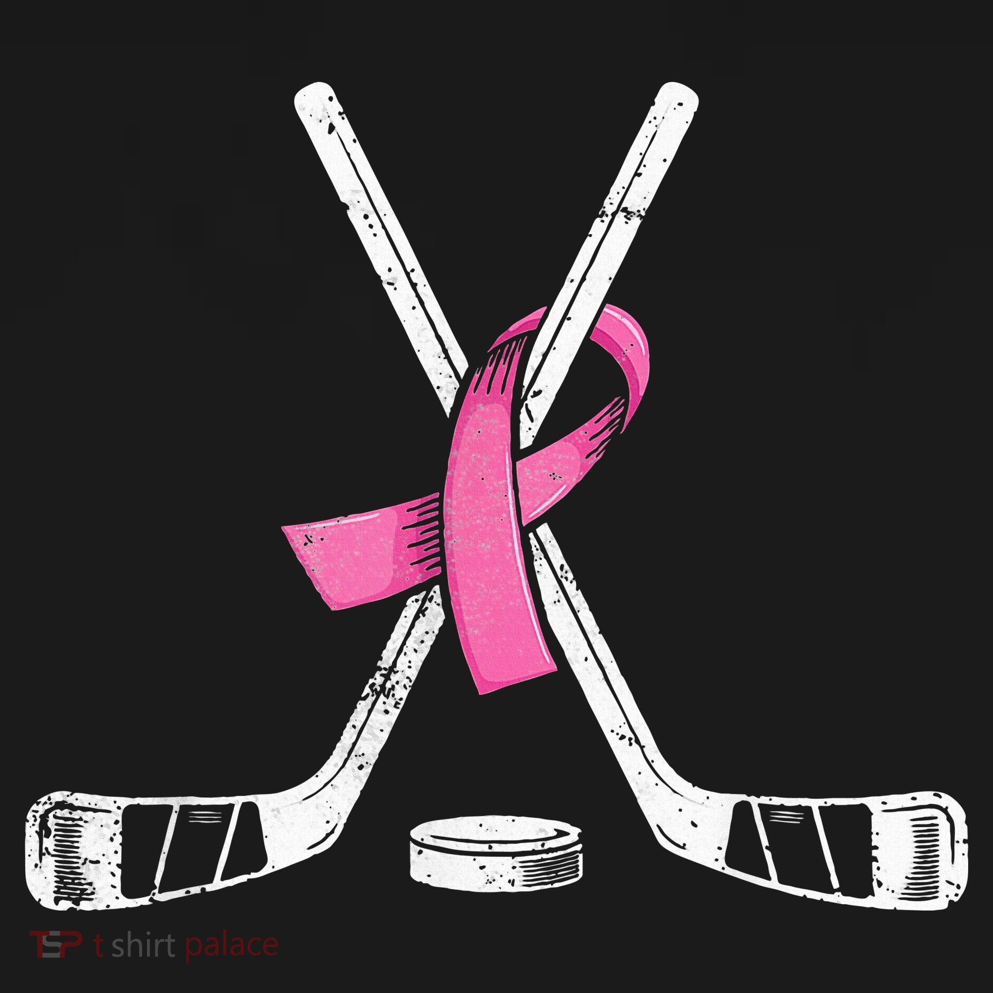 Hockey Pink Ribbon Breast Cancer Support for Sports Enthusiasts Women's Tank Top