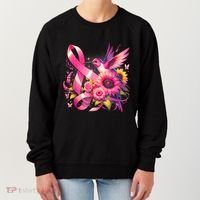 Hummingbird P.Ink Ribbon Breast Cancer Awareness Support Women's Sweatshirt thumb 0