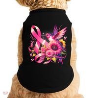 Hummingbird P.Ink Ribbon Breast Cancer Awareness Support Doggie Tank thumb 0