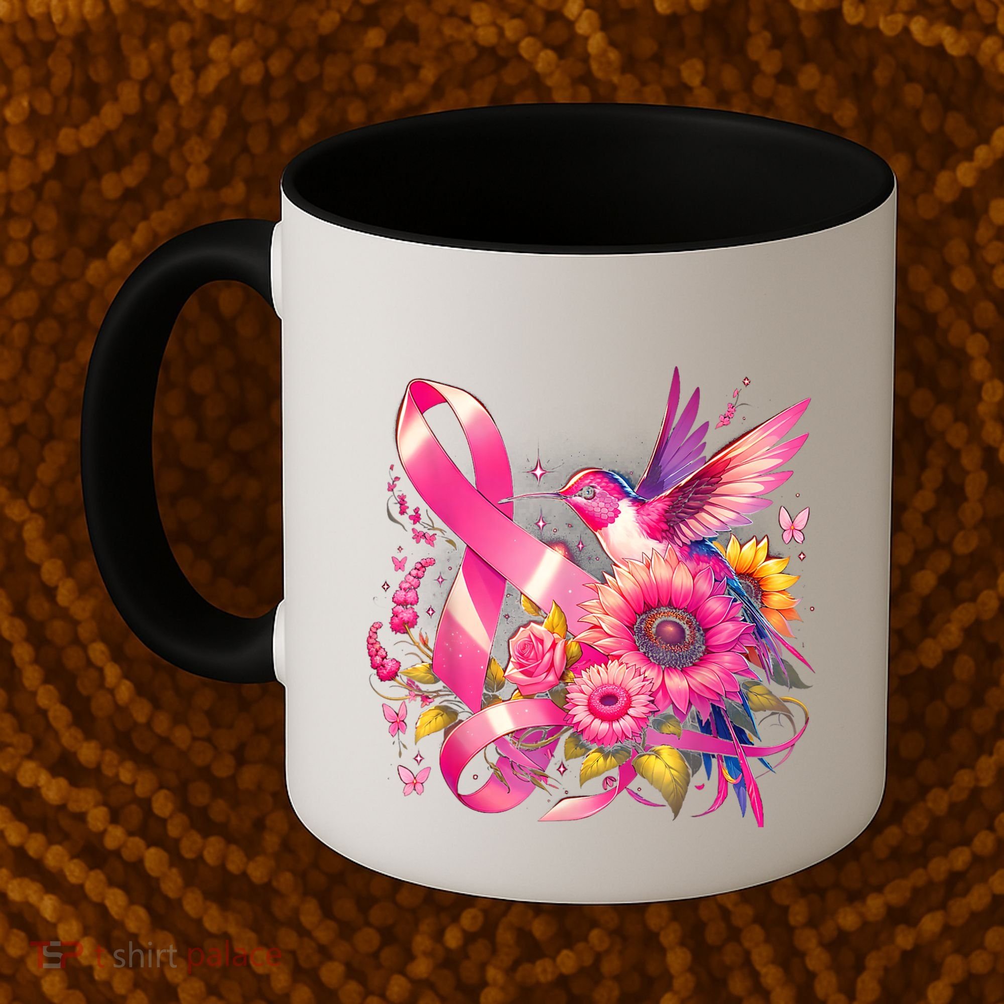 Hummingbird P.Ink Ribbon Breast Cancer Awareness Support Coffee Mug