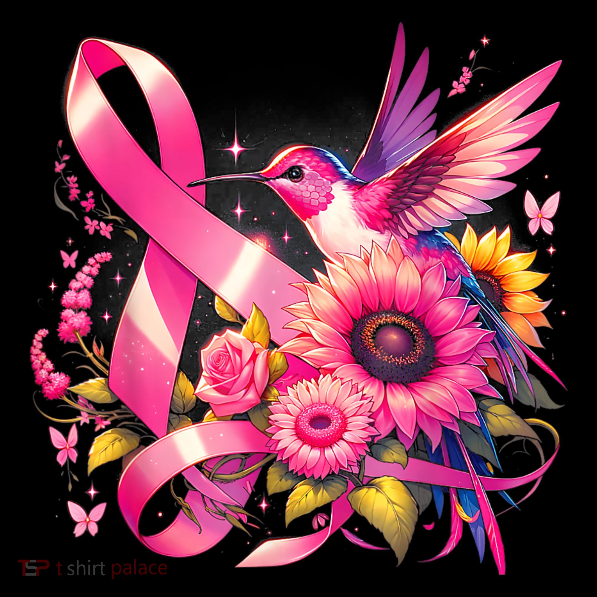 Hummingbird P.Ink Ribbon Breast Cancer Awareness Support Coffee Mug