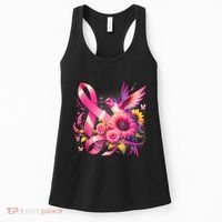 Hummingbird P.Ink Ribbon Breast Cancer Awareness Support Women's Tank Top thumb 0