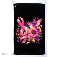 Hummingbird P.Ink Ribbon Breast Cancer Awareness Support Golf Towel thumb 0