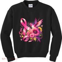 Hummingbird P.Ink Ribbon Breast Cancer Awareness Support Kids Sweatshirt thumb 0
