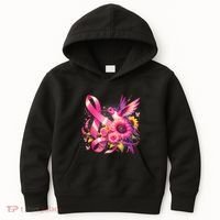 Hummingbird P.Ink Ribbon Breast Cancer Awareness Support Kids Hoodie thumb 0