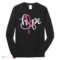 Hope Pink Ribbon Breast Cancer Awareness Month Long Sleeve Shirt thumb 0