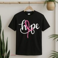 Hope Pink Ribbon Breast Cancer Awareness Month T-Shirt thumb 2