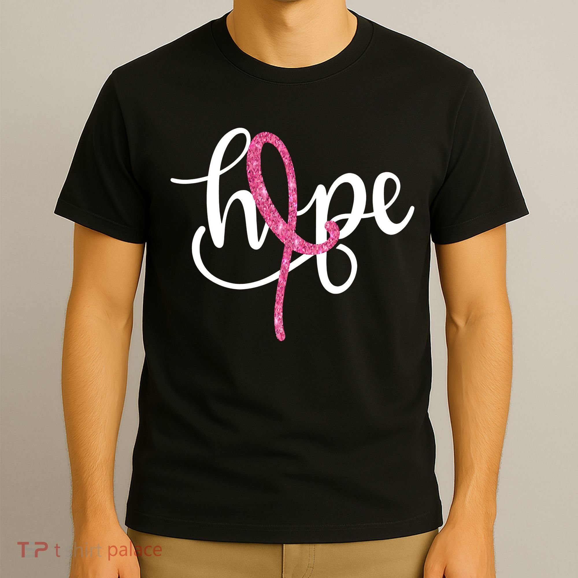 Hope Pink Ribbon Breast Cancer Awareness Month T-Shirt