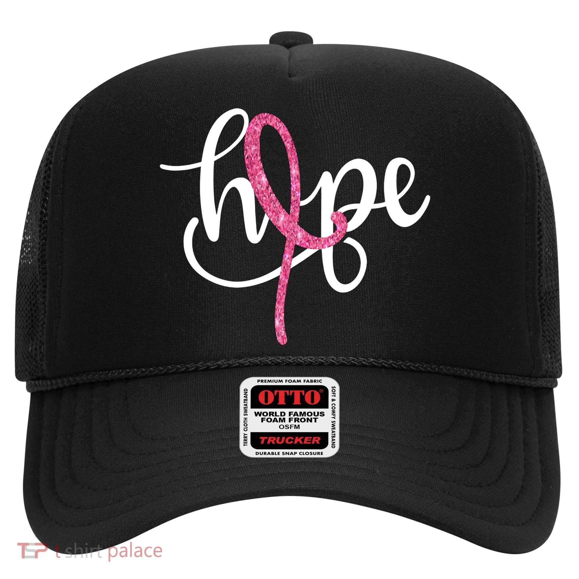 Hope Pink Ribbon Breast Cancer Awareness Month Hat