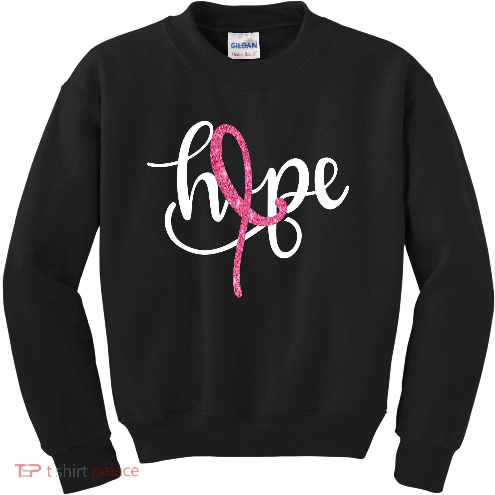 Hope Pink Ribbon Breast Cancer Awareness Month Kids Sweatshirt