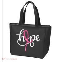 Hope Pink Ribbon Breast Cancer Awareness Month Tote Bag thumb 3
