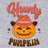 Howdy Pumpkin Retro Cute Halloween Women's Sweatshirt thumb 2