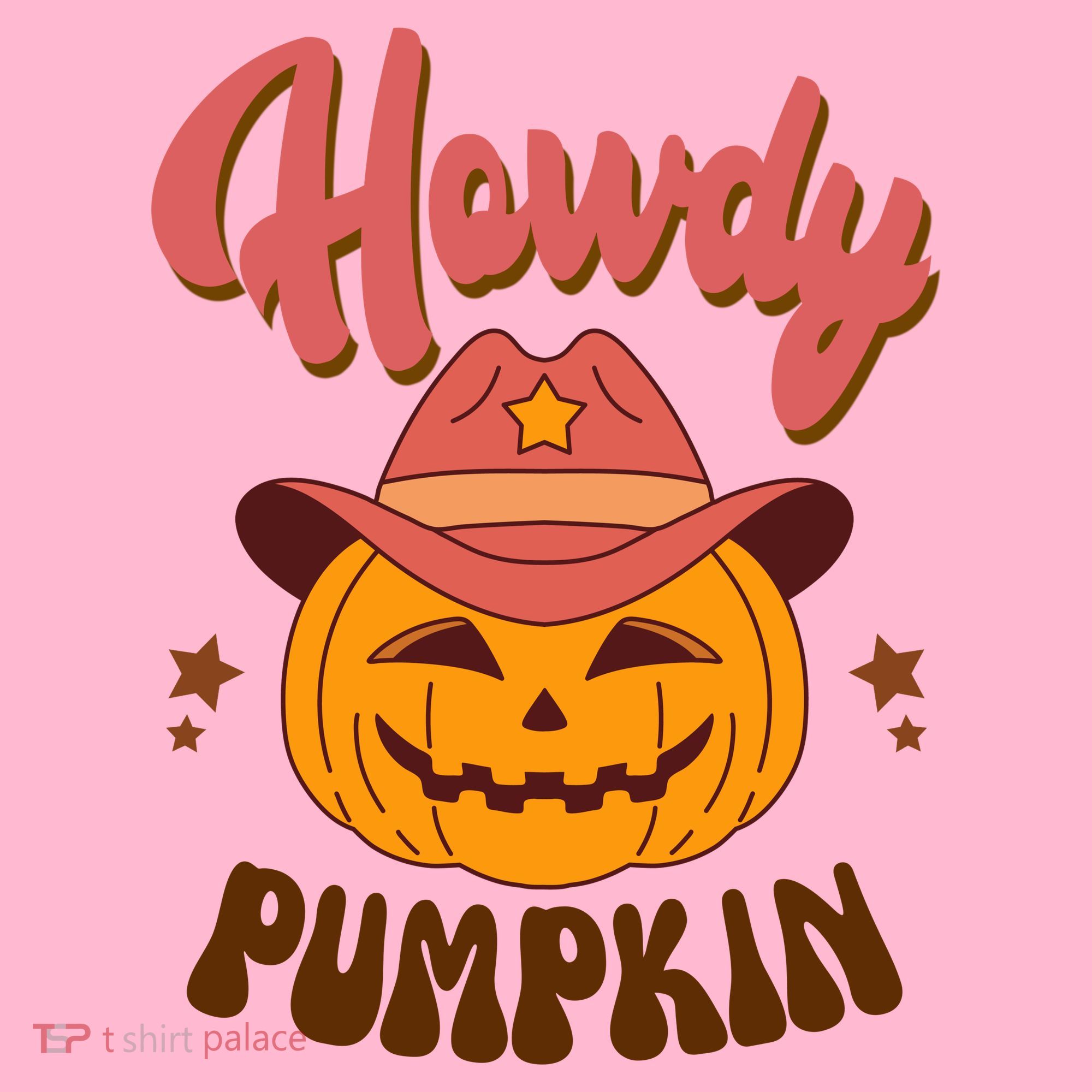 Howdy Pumpkin Retro Cute Halloween Coaster