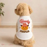 Howdy Pumpkin Retro Cute Halloween Doggie Tank thumb 2